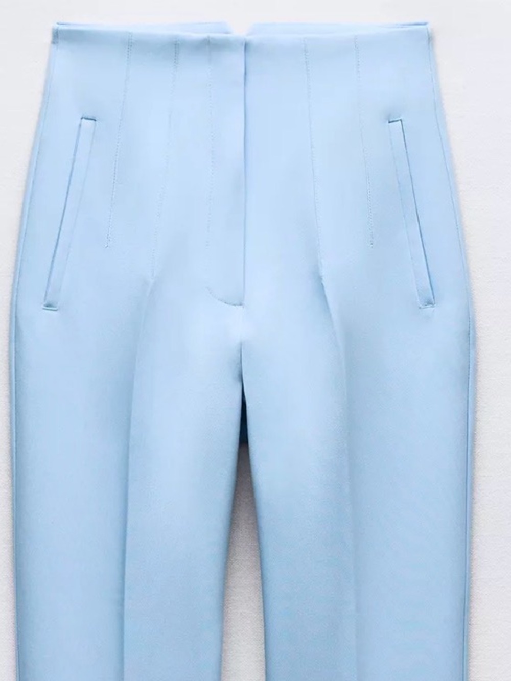 Zara Light Blue Tailored Trousers - Picture 2 of 3